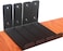 MHMYDZ 4 Pack 55 L x 4 H x 15 W J Lip Shelf Brackets Rustic Farmhouse Iron Wall Floating Shelf Bracket Metal Shelf Bracket Industrial Shelf Supports with Screws Black