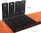 MHMYDZ 4 Pack 55 L x 4 H x 15 W J Lip Shelf Brackets Rustic Farmhouse Iron Wall Floating Shelf Bracket Metal Shelf Bracket Industrial Shelf Supports with Screws Black