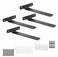 LooftMate 4 Pack Floating Shelf Brackets6 Inch Heavy Duty Industrial Wall Shelf BracketBlack Metal Hidden L Brackets for Shelves Support
