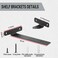 LooftMate 4 Pack Floating Shelf Brackets6 Inch Heavy Duty Industrial Wall Shelf BracketBlack Metal Hidden L Brackets for Shelves Support