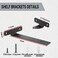 LooftMate 4 Pack Floating Shelf Brackets6 Inch Heavy Duty Industrial Wall Shelf BracketBlack Metal Hidden L Brackets for Shelves Support