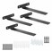 LooftMate 4 Pack Floating Shelf Brackets6 Inch Heavy Duty Industrial Wall Shelf BracketBlack Metal Hidden L Brackets for Shelves Support
