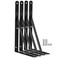 MHMYDZ 4 Pack L12 x H 8 Black Heavy Duty Shelf Brackets with Screws Metal Shelf Brackets Shelf Support Angle Brackets for Shelves L Brackets Heavy Duty Floating Shelf