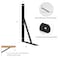 MHMYDZ 4 Pack L12 x H 8 Black Heavy Duty Shelf Brackets with Screws Metal Shelf Brackets Shelf Support Angle Brackets for Shelves L Brackets Heavy Duty Floating Shelf