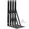 MHMYDZ 4 Pack L12 x H 8 Black Heavy Duty Shelf Brackets with Screws Metal Shelf Brackets Shelf Support Angle Brackets for Shelves L Brackets Heavy Duty Floating Shelf