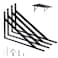 Kamiaha 4 Pack L16 x H 10 Heavy Duty Shelf Brackets with Screws Wall Shelves Brackets with 90 Degree Triangle Black Metal Shelf Brackets Shelves L Brackets400x250mm