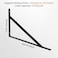 Kamiaha 4 Pack L16 x H 10 Heavy Duty Shelf Brackets with Screws Wall Shelves Brackets with 90 Degree Triangle Black Metal Shelf Brackets Shelves L Brackets400x250mm
