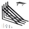 Kamiaha 4 Pack L16 x H 10 Heavy Duty Shelf Brackets with Screws Wall Shelves Brackets with 90 Degree Triangle Black Metal Shelf Brackets Shelves L Brackets400x250mm