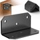 Yuleimy 4 PCS L Brackets Corner Brace 4x2x2 Galvanized Medium L Angle Bracket Iron Heavy Duty L Angle Steel Braces Joint Fastener Brackets Screws for Wood ShelvesFurnitureCabinetFrameFence Black