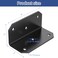 Yuleimy 4 PCS L Brackets Corner Brace 4x2x2 Galvanized Medium L Angle Bracket Iron Heavy Duty L Angle Steel Braces Joint Fastener Brackets Screws for Wood ShelvesFurnitureCabinetFrameFence Black