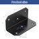 Yuleimy 4 PCS L Brackets Corner Brace 4x2x2 Galvanized Medium L Angle Bracket Iron Heavy Duty L Angle Steel Braces Joint Fastener Brackets Screws for Wood ShelvesFurnitureCabinetFrameFence Black
