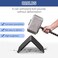 Yuleimy 4 PCS L Brackets Corner Brace 4x2x2 Galvanized Medium L Angle Bracket Iron Heavy Duty L Angle Steel Braces Joint Fastener Brackets Screws for Wood ShelvesFurnitureCabinetFrameFence Black