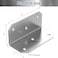Yuleimy 4 PCS L Brackets Corner Brace 4x2x2 Galvanized Medium L Angle Bracket Iron Heavy Duty L Angle Steel Braces Joint Fastener Brackets Screws for Wood ShelvesFurnitureCabinetFrameFence Silver