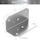 Yuleimy 4 PCS L Brackets Corner Brace 4x2x2 Galvanized Medium L Angle Bracket Iron Heavy Duty L Angle Steel Braces Joint Fastener Brackets Screws for Wood ShelvesFurnitureCabinetFrameFence Silver