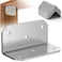 Yuleimy 4 PCS L Brackets Corner Brace 4x2x2 Galvanized Medium L Angle Bracket Iron Heavy Duty L Angle Steel Braces Joint Fastener Brackets Screws for Wood ShelvesFurnitureCabinetFrameFence Silver