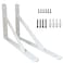 Kersally 6 Inch Shelf Brackets 2 Pack Heavy Duty L Brackets for Shelves 90 Degree Triangle Metal Supports for DIY Floating Shelf with Screws White