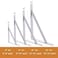Kersally 6 Inch Shelf Brackets 2 Pack Heavy Duty L Brackets for Shelves 90 Degree Triangle Metal Supports for DIY Floating Shelf with Screws White
