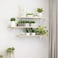 Kersally 6 Inch Shelf Brackets 2 Pack Heavy Duty L Brackets for Shelves 90 Degree Triangle Metal Supports for DIY Floating Shelf with Screws White