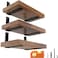 LEOPO 6 Pack 6 Inch Floating L Shelf Brackets for DIY15 Inch Thick Heavy Duty Metal Shelf Bracket for WallPremium Black Powder Coated Steel