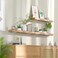 Wildnut 6 Pack Floating Shelf Bracket 6 Inch Heavy Duty Hidden L Brackets DIY Rustic Industrial Shelf Brackets with Modern Iron FinishWhite