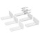 Wildnut 6 Pack Floating Shelf Bracket 6 Inch Heavy Duty Hidden L Brackets DIY Rustic Industrial Shelf Brackets with Modern Iron FinishWhite