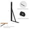 MHMYDZ 6 Pack L12 x H 8 Black Heavy Duty Shelf Brackets with Screws Metal Shelf Brackets Shelf Support Angle Brackets for Shelves L Brackets Heavy Duty Floating Shelf