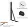 MHMYDZ 6 Pack L12 x H 8 Black Heavy Duty Shelf Brackets with Screws Metal Shelf Brackets Shelf Support Angle Brackets for Shelves L Brackets Heavy Duty Floating Shelf