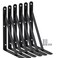 MHMYDZ 6 Pack L8 x H 6 Black Heavy Duty Shelf Brackets with Screws Metal Shelf Brackets Shelf Support Angle Brackets for Shelves L Brackets Heavy Duty Floating Shelf
