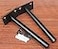 MHMYDZ 6 Pcs 5 Black Solid Steel Floating Shelf Bracket Blind Shelf Supports Hidden Brackets for Floating Wood Shelves Concealed Blind Shelf Support Screws and Wall Plugs Included