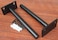 MHMYDZ 6 Pcs 5 Black Solid Steel Floating Shelf Bracket Blind Shelf Supports Hidden Brackets for Floating Wood Shelves Concealed Blind Shelf Support Screws and Wall Plugs Included