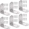 YEWLACA 6Pcs Heavy Duty L Bracket Corner Braces 65x65x38mm Stainless Steel 90 Degree Joints Right Angle Brackets Metal Corner Support Fastener for Wood Shelves