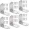 YEWLACA 6Pcs Heavy Duty L Bracket Corner Braces 65x65x38mm Stainless Steel 90 Degree Joints Right Angle Brackets Metal Corner Support Fastener for Wood Shelves
