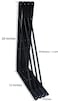 MHMYDZ 8 Pack L20 x H 12 Black Heavy Duty Shelf Brackets with Screws Metal Shelf Brackets Shelf Support Angle Brackets for Shelves L Brackets Heavy Duty Floating Shelf