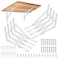 qiwuhai 8 Pcs Heavy Duty Shelf Brackets Floating Metal Shelf Brackets Metal Wall Mount L Shaped Shelves Support Angle Brackets for Heavy Duty Floating Shelves Shelf Brackets 787x472 inch White