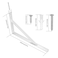 qiwuhai 8 Pcs Heavy Duty Shelf Brackets Floating Metal Shelf Brackets Metal Wall Mount L Shaped Shelves Support Angle Brackets for Heavy Duty Floating Shelves Shelf Brackets 787x472 inch White