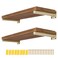 AddGrace 4 Pack Shelf Brackets Wall Mounted Gold Shelf Brackets Heavy Duty Metal Rustic Floating Shelf Bracket with Screws for DIY Open ShelvingGold 12