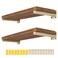 AddGrace 4 Pack Shelf Brackets Wall Mounted Gold Shelf Brackets Heavy Duty Metal Rustic Floating Shelf Bracket with Screws for DIY Open ShelvingGold 12
