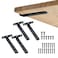 Alise Shelf Brackets 6 InchHeavy Duty Floating Shelf Bracket Mounting BracketsHidden L Brackets for ShelvesMetal Decorative Shelf Brackets Wall Shelf Supports Brackets DIYBlackPack of 4