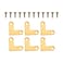 Angoily Thickened Pure Brass Right Angle Corner Brackets with Screws 6 Pack Sturdy L Shaped Flat Bracket Joints for Shelves Furniture Photo Frames and Craft Projects 106 X 039 X 003 Inch