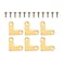 Angoily Thickened Pure Brass Right Angle Corner Brackets with Screws 6 Pack Sturdy L Shaped Flat Bracket Joints for Shelves Furniture Photo Frames and Craft Projects 106 X 039 X 003 Inch