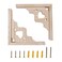 Antrader 2PCS Wooden Shelf Brackets8 Wall Mount Natural Wood BracketSolid Bracket Shelf Supports Kits
