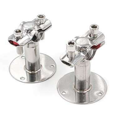Antrader Pipe Bracket Clamp Stainless Steel Wall Mount Ceiling Mount Pipe Support Adjustable Pipe Straps for Dia 19mm 12inch Pipe Tube 2 Pack with Screws