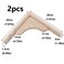 Antrader Solid Wall Mount Wood Shelf Bracket2Pcs 8 Inch Wooden Shelf Brackets DIY Wood Bracket Include Mounting Screws