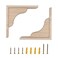 Antrader Solid Wall Mount Wood Shelf Bracket2Pcs 8 Inch Wooden Shelf Brackets DIY Wood Bracket Include Mounting Screws