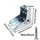 AUXBC Folding Hinge Bracket SelfLocking Hinge 90 Foldable Legs Extension Support Bracket Heavy Duty Angle Braces Furniture Leg Fittings for Table Folding Legs Folding Worktables Silver2PCS