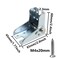 AUXBC Folding Hinge Bracket SelfLocking Hinge 90 Foldable Legs Extension Support Bracket Heavy Duty Angle Braces Furniture Leg Fittings for Table Folding Legs Folding Worktables Silver2PCS