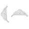 AXLIZER 12PCS 90 Degree Cabinet Triangle Bracket Plastic White Corner Support Braces for Furniture Cabinets and Other Accessories