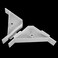 AXLIZER 12PCS 90 Degree Cabinet Triangle Bracket Plastic White Corner Support Braces for Furniture Cabinets and Other Accessories
