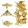 Bitray 20 PCS Corner Protectors Antique Brass Jewelry Box Wood Case Chest Storage Box Feet Leg Corner Protector Gold