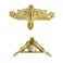 Bitray 20 PCS Corner Protectors Antique Brass Jewelry Box Wood Case Chest Storage Box Feet Leg Corner Protector Gold